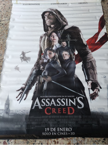 Banner Cine Original Poster Assassins Creed 1.20 X 2 M