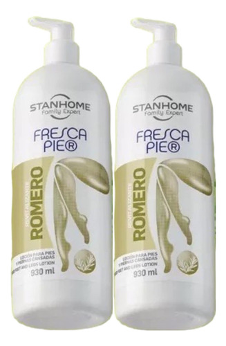 2 Fresca Pie Loción Para Pies Cansados Stanhome Jumbo 930ml