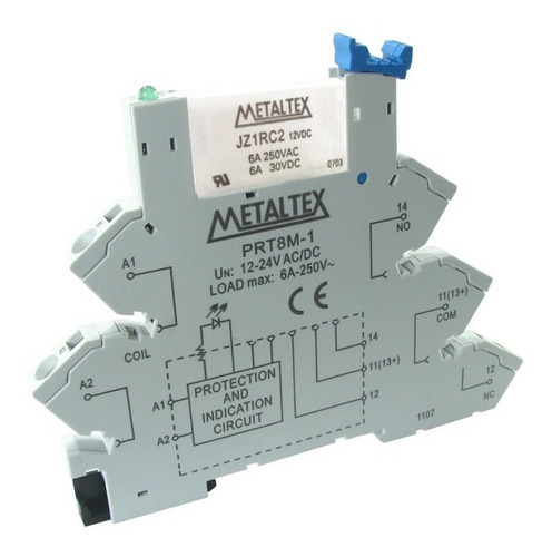 Relé Interface 1rev 6a 24v Terminal Mola Prz Metaltex (i)