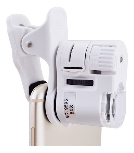 Mini Microscopio Hasta 60x Lupa Con 2 Tipos Luz Uv Y Blanca