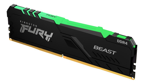 Imagen 2 de 3 de Memoria RAM Fury Beast RGB gamer color negro 16GB 1 Kingston KF426C16BBA/16