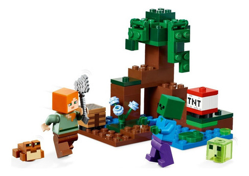 Lego Minecraft Aventura En El Pantano 65 Pzs 21240 