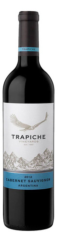 Caja De 12 Vino Tinto Trapiche Cabernet Sauvignon 750 Ml