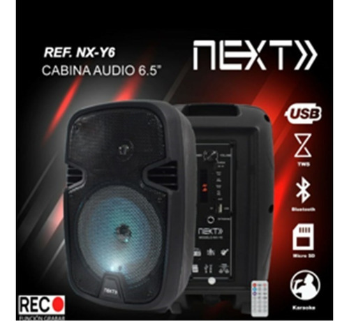 Imagen 2 de 4 de Parlante Cabina De Sonido Profesional Bt + Microfono 6.5'