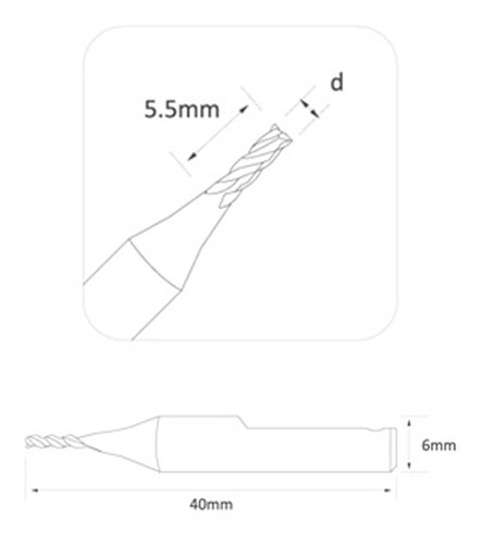 Imagen 5 de 9 de Fresa 2mm Tungsteno 3 Filos Para Multipunto Raise P-637