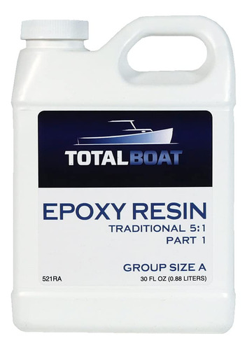 Total Boat 5: 1 Resina Epoxi (cuarto), Claro