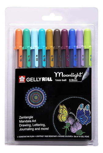 Sakura Gelly Roll Moonlight Set De Colores Surtidos 10 Tonos