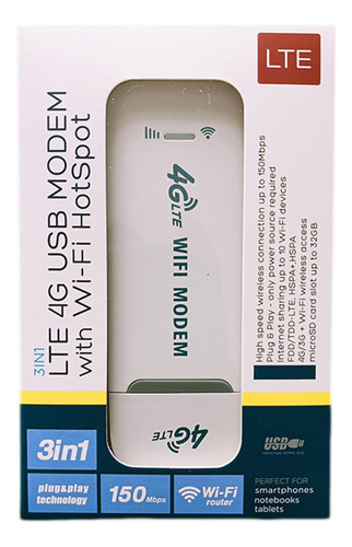 Dongle De Módem Usb 4g Lte Desbloqueado Con Bolsillo De