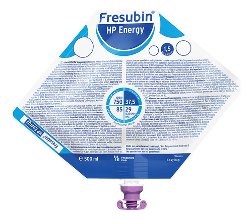 Fresubin Hp Energy Easybag 500ml Alimento Enteral P/ Colgar