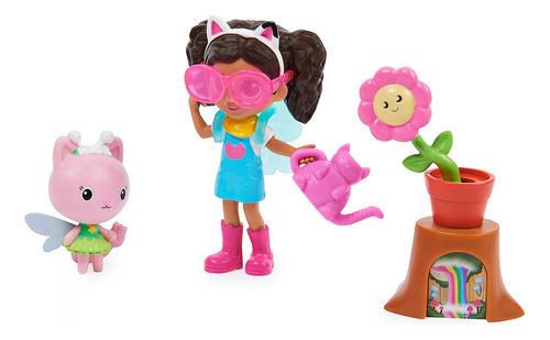 Gabbys Dollhouse, Juego De Jardín Con 2 Figuras De Juguetes,