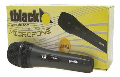 Microfone Com Fio Dvd/karaoke/caixa De Som/igreja Tblack Cor Preto