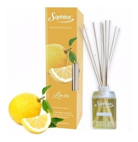 Imagen 1 de 1 de Difusor Aromático Con Varillas Difusoras Saphirus Limon