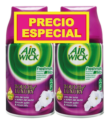 Air Wik Freshmatic Repuesto X2u Rios De Seda Airwick