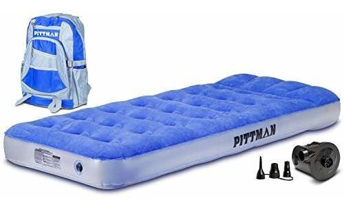 Colchón De Aire Pittman Outdoors Twin Para Niños Con Bomba D