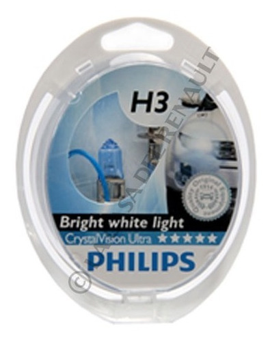 Lampara H3 Philips Cristal Vision 4200k - Nueva