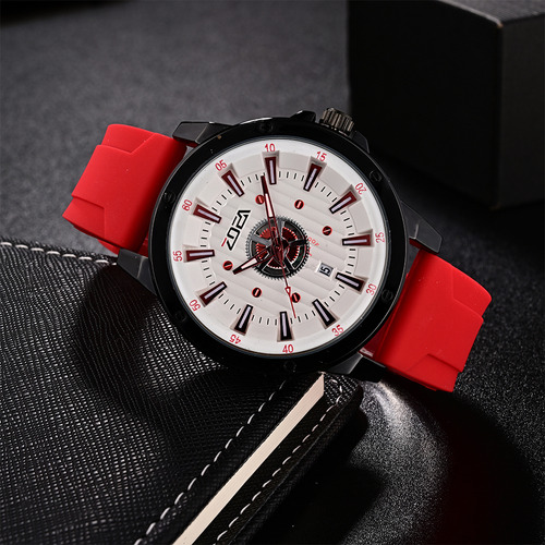 Reloj Zoea Ez8103-h Hombre Negro Cuarzo Resistente Al Agua Correa Negro-3