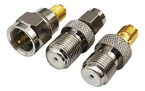 Adaptador Coaxial Tipo F Sma Macho Hembra 1 Juego 3 Pieza