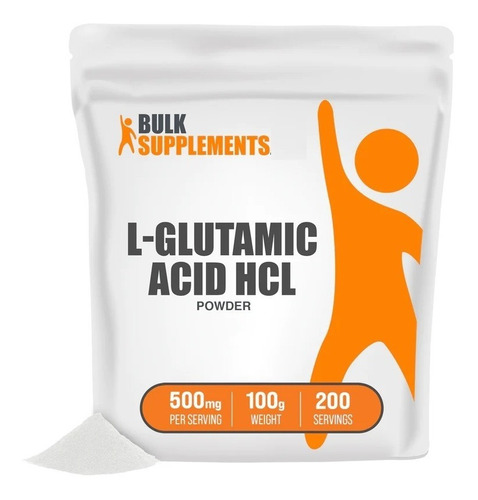 Bulk Supplements | L-glutamic Acid Hcl | 100g | 200 Services