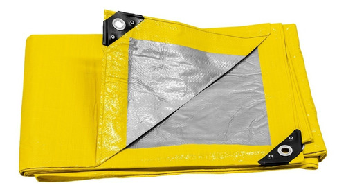 Lona De Uso Rudo Reforzada 3x3m Color Amarillo Proteccion Ul