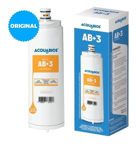 Refil Purificador De Água Acquabios Compatível C/ Ibbl Ab+3