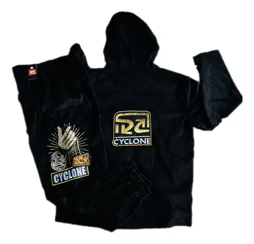 comprar Conjunto Jaqueta Cyclone Veludo+ Calça Veludo Veludo Branco