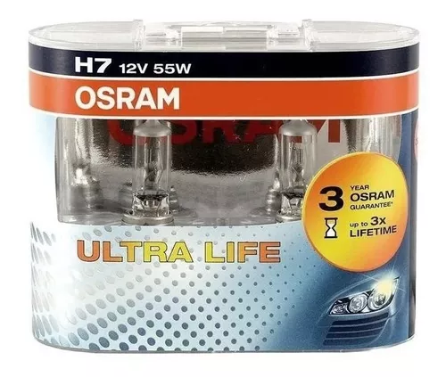 Kit 2 Lamparas Osram Ultra Life H7 55w 12v