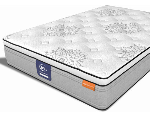 Colchón Serta King Size Cronos + 2 Almohadas Memory Foam Gel