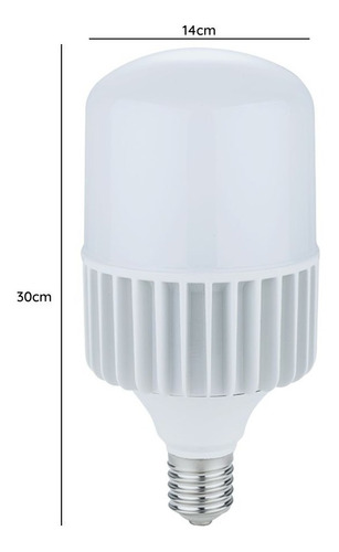 Imagen 2 de 5 de Ampolleta Led Industrial T100 E40 100 Alta Potencia Luz Fría