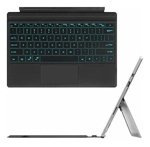 Cubierta De Tipo Fintie Microsoft Surface Pro 6, Teclado Blu