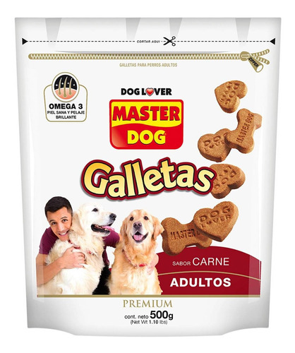 Master Dog Galletas Perro Adulto Carne 500 Grs