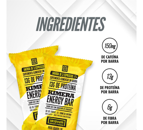 Kit 3x Kimera Thermo 60comp + Kimera Bar | Barra Termogênica Sabor Chocolate Com Café