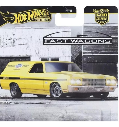 Hot Wheels Premium Fast Wagon Chevelle Ss Wagon 70 2/5 Amarillo