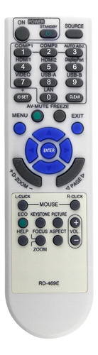 A Control Remoto De Repuesto Rd-469e For El Proyector Nec