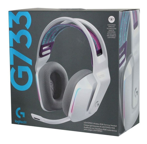 Imagen 2 de 5 de Auricular Logitech G733 Rgb + Mouse G305 Lightspeed Blanco