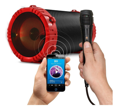 Parlante Bluetooth Karaoke Red Party Mlab