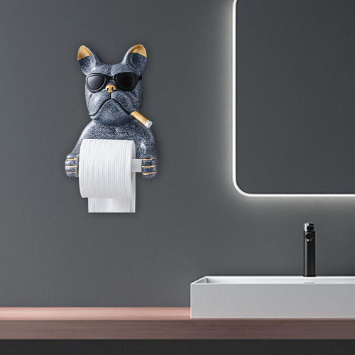 Soporte De Papel Higiénico Escultura De Perro 2 Piezas