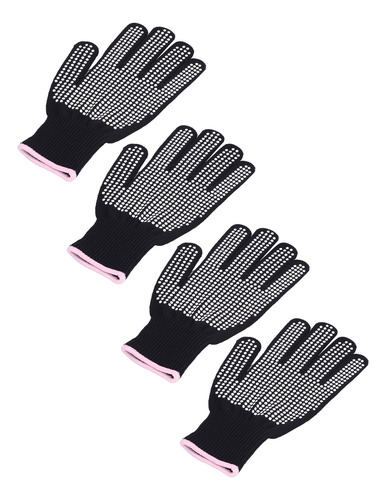 Pink Heat Resistant Gloves 4pcs High Temperature Anti
