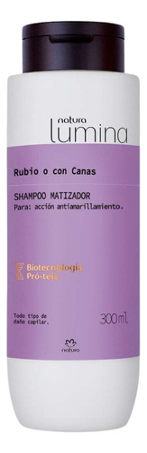 Shampoo Matizador  Lumina Natura Cabello Rubio O Con Canas 