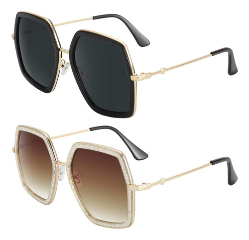 Gafas De Sol Wowsun Para Mujeres, Marco Grande Uv400