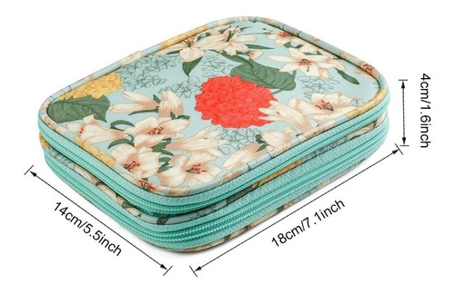 Imagen 2 de 4 de Set Con Estuche Crochet Silicona Accesorios Para Tejer