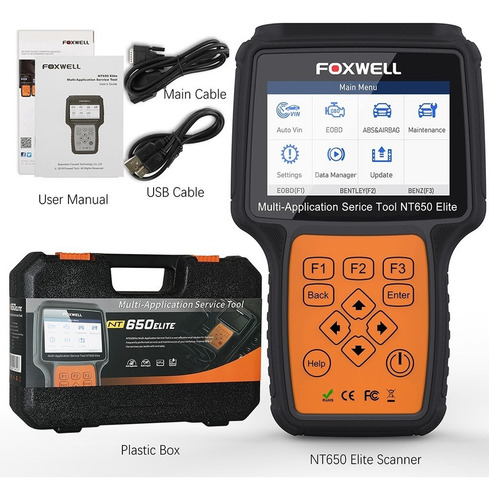 Foxwell Nt650 Elite Obd2 Escáner Tpms Dpf Airbag Reset .