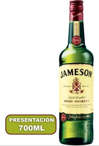 Imagen 1 de 4 de Whisky Jameson Irlandes Botella 750ml Ml Triple Destilado  