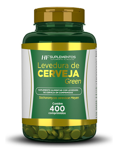 Levedura De Cerveja Green 400 Comp Hf Suplements