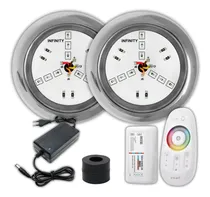 Comprar Kit Iluminação Piscina 2 Refletores Led Inox Rgb +touch 50mm