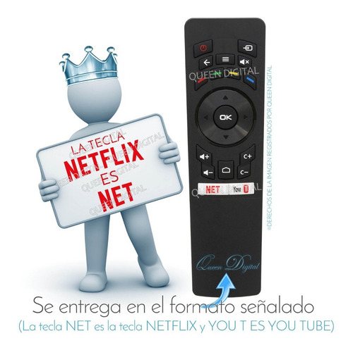 Imagen 2 de 10 de Control Remoto Para Smart Tv Noblex Dj43x5000 Dj32x5100 Dj50