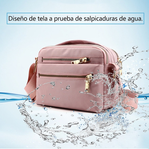 - Bolso Bandolera Con MĂșltiples Cremalleras Para Mujer