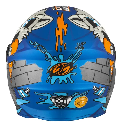 Capacete Infantil Moto Fechado Masculino Paint Kids Menino