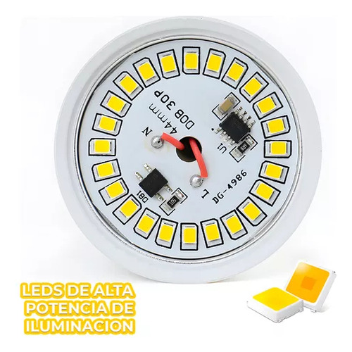 Paquete 10 Focos Led 15w 6500k Iluminación Potente Luz Fria Luz Blanco Frío Ele-Gate
