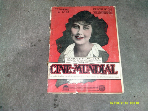 Revista Cine Mundial Año 1920