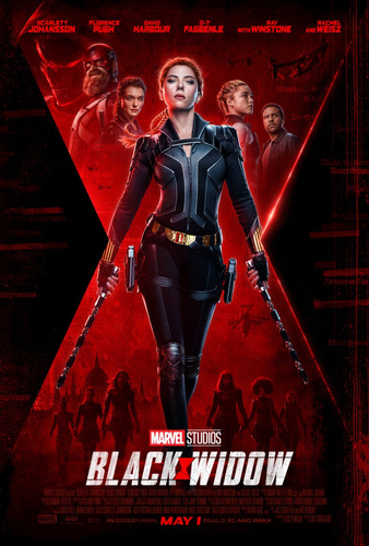 Posters Cine Black Widow Marvel Peliculas Lona 90x60 Cm